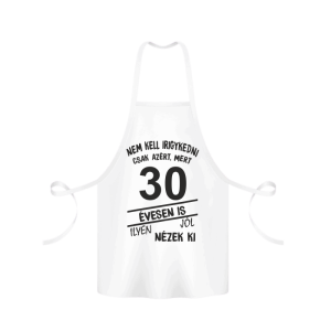 Nem kell irigykedni 30 évesen is...(fekete) – kötény termékkép