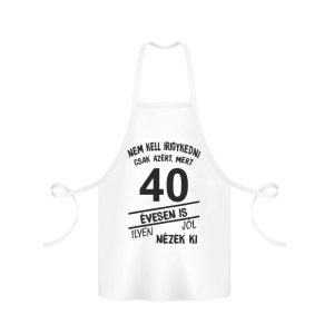 Nem kell irigykedni 40 évesen is...(fekete) – kötény termékkép