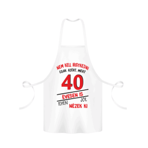 Nem kell irigykedni 40 évesen is...(piros) – kötény termékkép