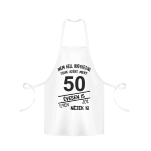 Nem kell irigykedni 50 évesen is...(fekete) – kötény termékkép