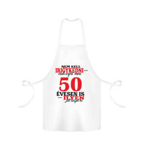 Nem kell irigykedni 50…(piros) – kötény termékkép