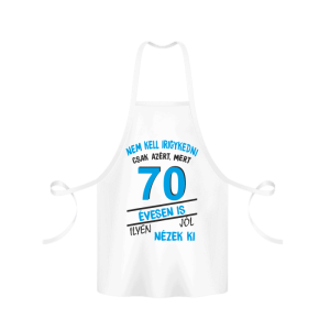 Nem kell irigykedni 70 évesen is...(kék) – kötény termékkép