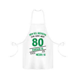 Nem kell irigykedni 80 évesen is...(zöld) – kötény termékkép