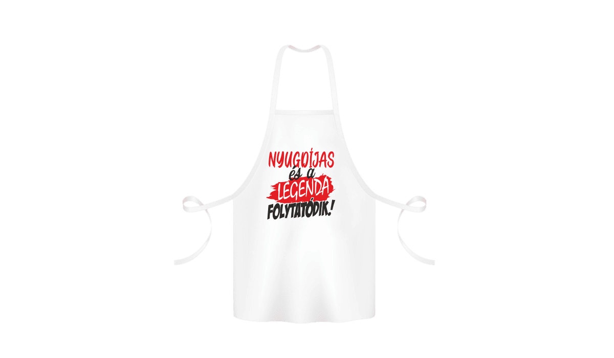 Nyugdíjas és a legenda folytatódik - kötény termékkép