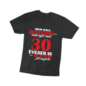 Nem kell irigykedni 30…(piros) – férfi fekete póló